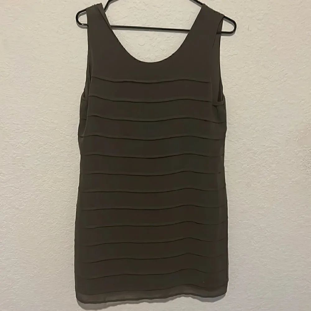 Brown Tank Dress - Low Back - Zipper Closure in Back - Like NEW Tiered